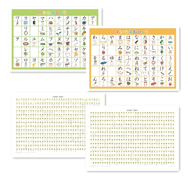 五十音图挂图海报儿童日语平片假名浊拗音日本地图卡片少儿翔太屋-图3