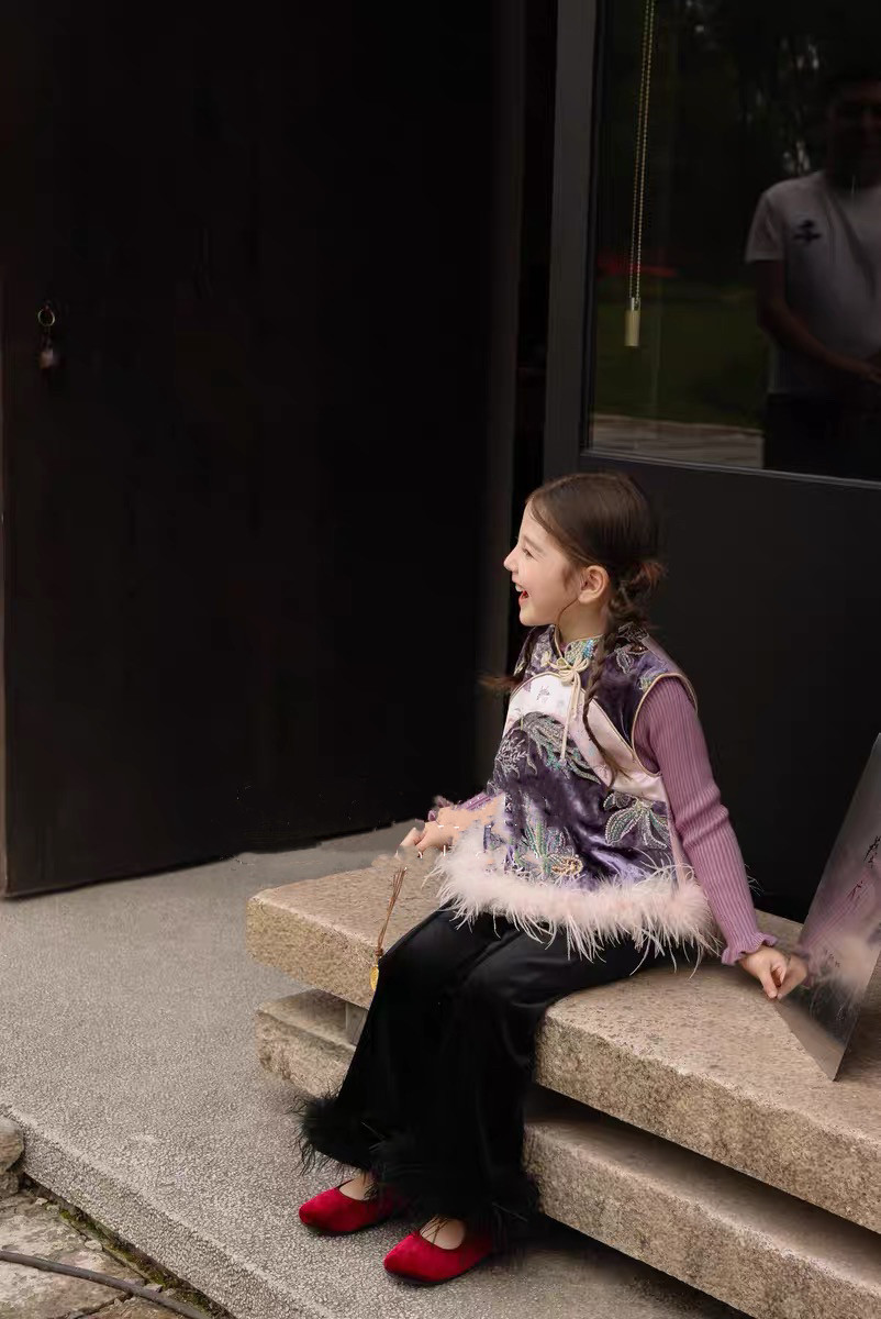 女童新中式国风加厚拜年服冬季新款宝宝洋气唐装马甲洋气背心年服,淘宝优惠券,粉丝福利购,淘宝优惠卷