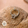Jueren s925 sterling silver rotating wreath girl ring