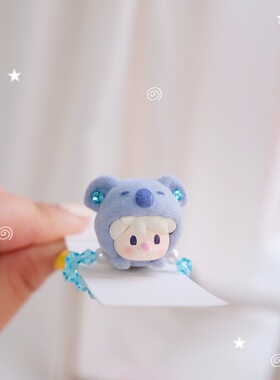 可爱MOLLY甜豆珍珠弹力戒指