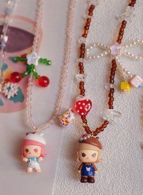 ins少女风手工趣味molly萌粒项链
