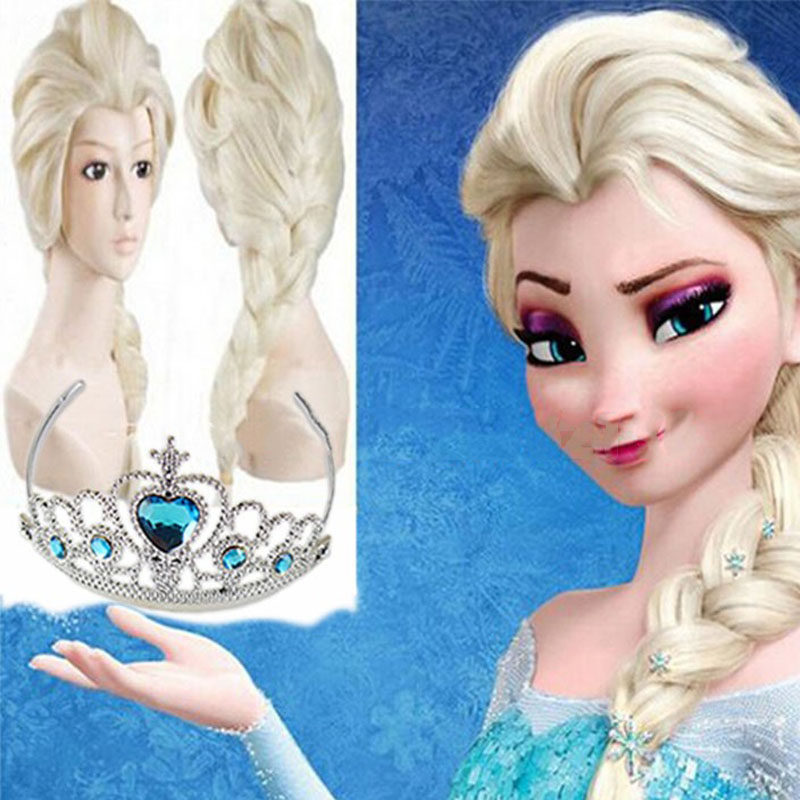 冰雪奇缘爱莎女王 安娜艾莎公主Elsa COS假发儿童女孩表演出假发,淘宝优惠券,粉丝福利购,淘宝优惠卷