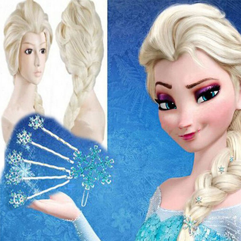 冰雪奇缘爱莎女王 安娜艾莎公主Elsa COS假发儿童女孩表演出假发,淘宝优惠券,粉丝福利购,淘宝优惠卷