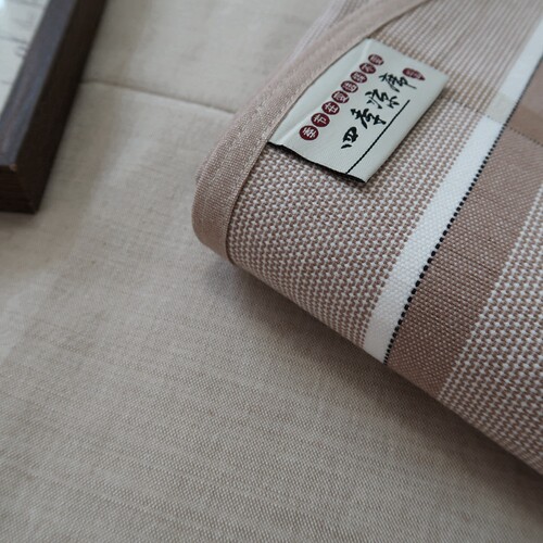 慵懒时光 纯棉老粗布不粘身凉席加厚床单三件套枕套夏透气全棉 - 图1