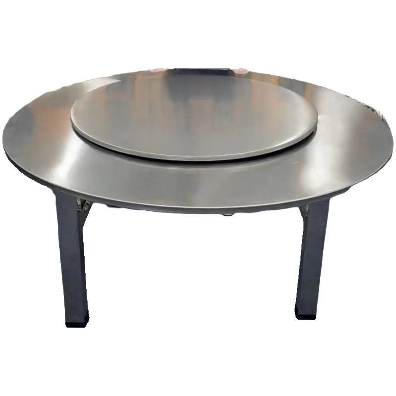 1.4~2.2米特粗桌脚连体外置转盘不锈钢圆桌折叠桌稳固食用免安装,淘宝优惠券,粉丝福利购,淘宝优惠卷