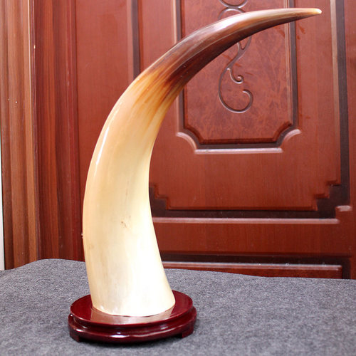 天然牦牛角摆件运势客厅书房玄关办公室招财家居装饰品送开业礼品 - 图2