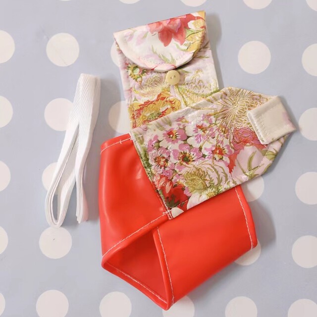 Women's sanitary belt with colored breast egg brocade and rubber