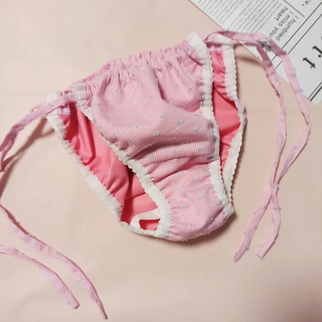 Rubber sanitary belt menstrual style Japanese briefs