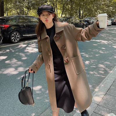 YZ2024新款小个子赫本风超好看呢子大衣女秋冬高级感毛呢外套