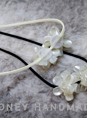 花朵choker复古ins博主同款项链绑带锁骨链小众设计感女夏季新款