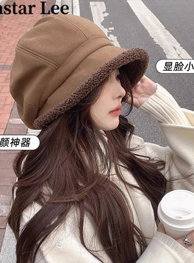 MonstarLee秋冬女渔夫帽加绒