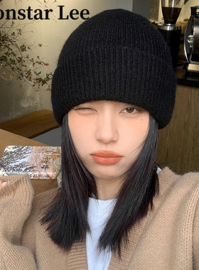 MonstarLee冷帽羊毛帽子女羊绒