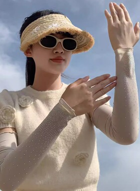 防晒袖套女开车显瘦冰袖高档手袖