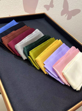 超长纯色细长条丝巾发带腰带缎带
