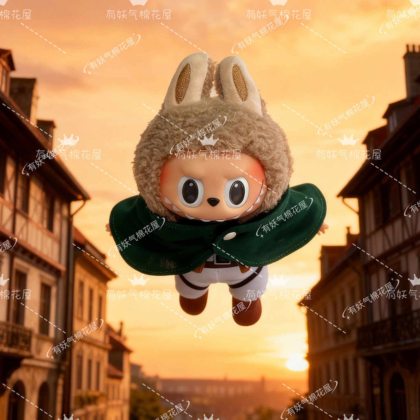 一代二代三代拉布布衣服labubu娃衣17cm进击的巨人三笠艾伦利威尔 - 图0