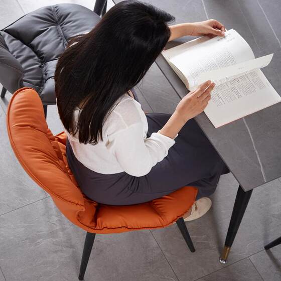 Home modern minimalist restaurant dining chair cafe iron art