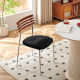 Medieval style dining chair home back chair designer retro cafe solid wood chair dining table chair soft package single chair