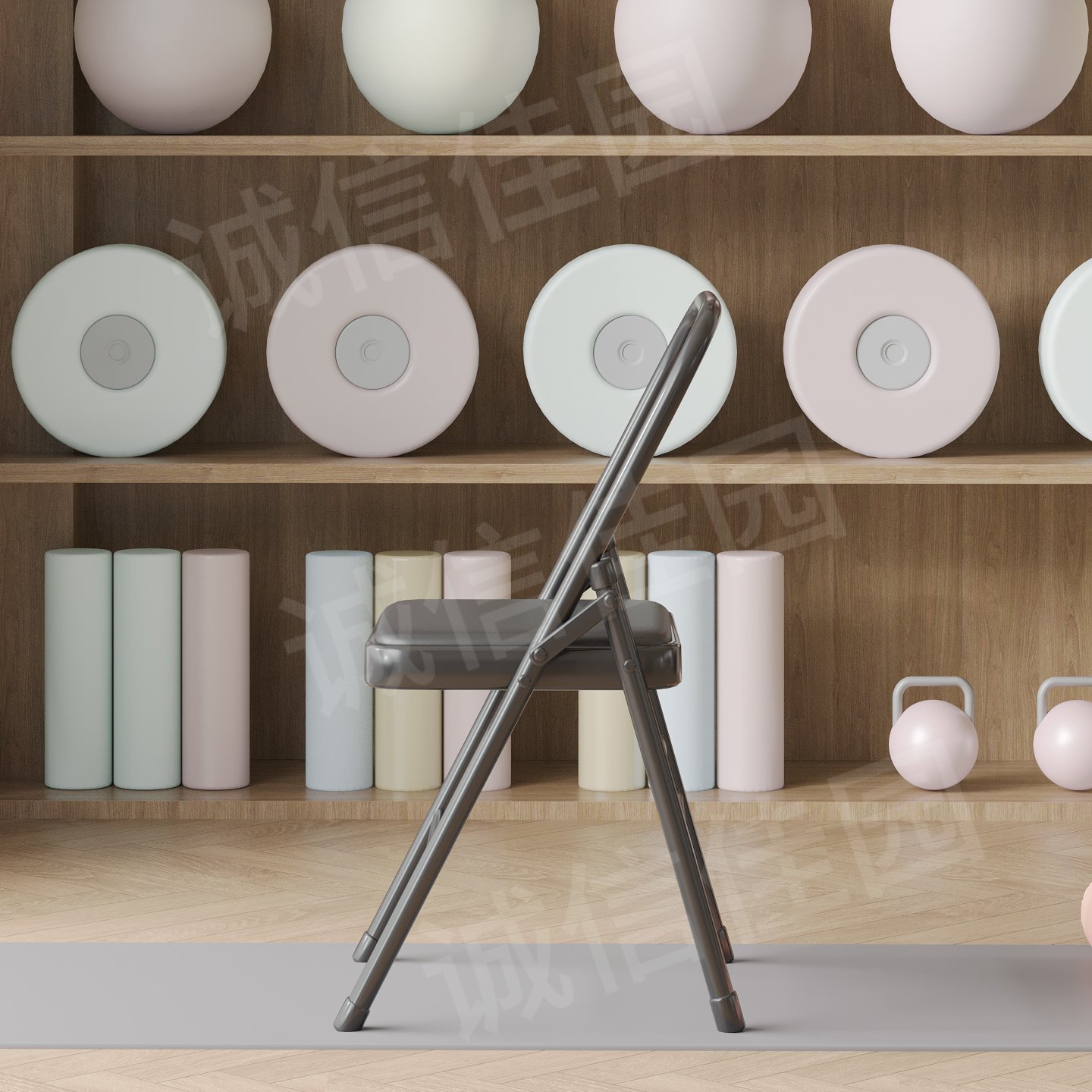 Yoga瑜伽椅艾扬格辅具瑜伽椅PU面瑜伽椅辅助椅折叠凳子普拉提椅子,淘宝优惠券,粉丝福利购,淘宝优惠卷