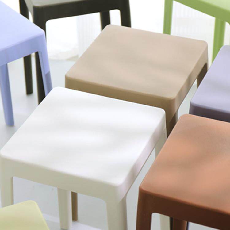 塑料凳子加厚成人家用客厅椅子简约现代餐桌高板凳经济型北欧方凳