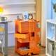 Movable trolley storage rack storage cabinet