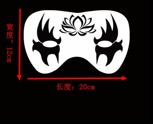 面部彩绘新手快速出图儿童动物脸部蝙蝠蝴蝶独角兽老虎面具模板 - 图0