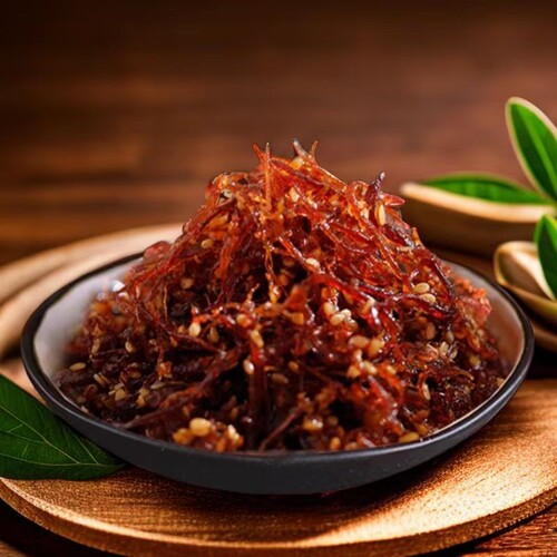 张飞灯影牛肉丝238g袋装四川特产香辣五香麻辣味零食大包礼品袋装 - 图1