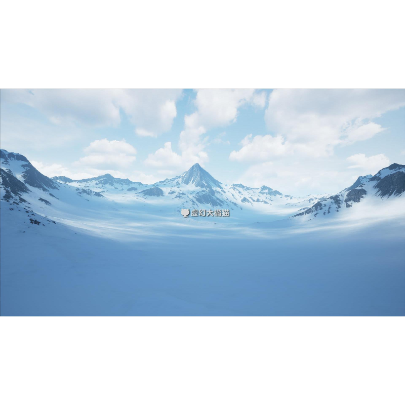 UE4虚幻5 Snowy Mountains Landscape 冬天雪地山脉自然环境场景 - 图3