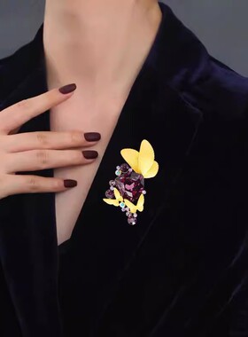 欧美夸张设计感水晶胸针女胸针