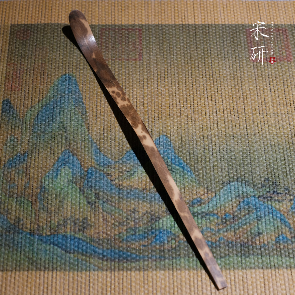 【茶匙】仿宋点茶斑竹手工茶粉勺竹制茶拨茶扒茶针茶道抹茶勺_虎窝淘