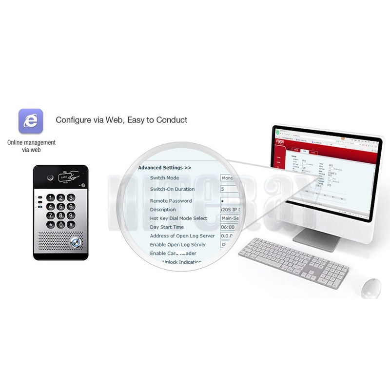 Sip/Voip Video Door Phone,Door Phone Office Intercom System-图3