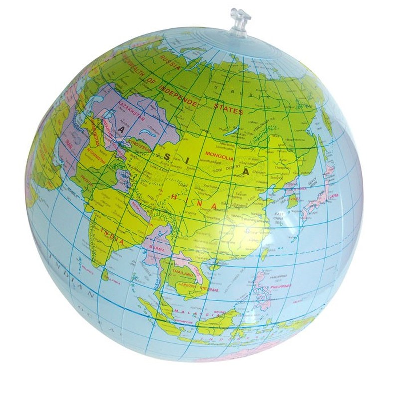 40CM Inflatable World Globe Teach Education Geography Toy M - 图0