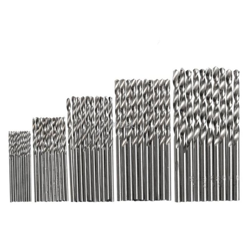 50Pcs 1/1.5/2/2.5/3mm High Speed Steel Titanium Plated Twist - 图0