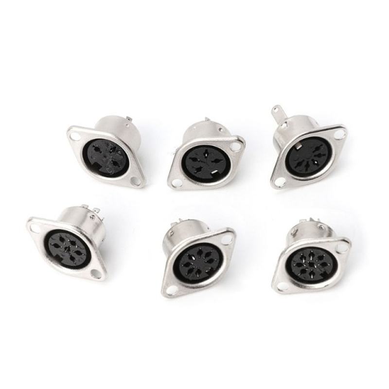 10PCS 3/4/5/6/7/8PIN Panel Mount Female Jack DIN Adapter MID - 图2