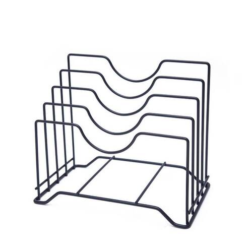 Iron Kitchen Shelf Pan Rack Cutting Board Holder Storage Pot - 图3