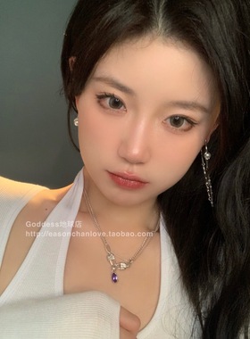 原创设计925纯银锆石女ins冷淡风