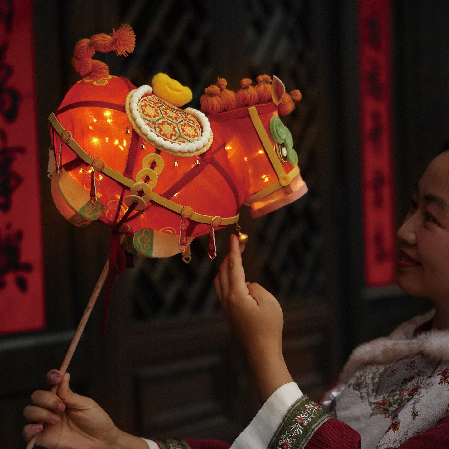 篾匠姑娘马年花2026年一匹靓马diy材料包新年手工灯笼新年礼物,淘宝优惠券,粉丝福利购,淘宝优惠卷