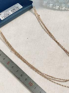 美国潮牌Universal Thr*ad原单设计简约素链叠戴多层纯铜锁骨链