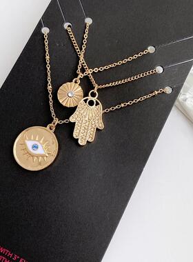 欧美外贸多层叠戴金色手链