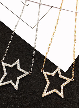 东大门潮流新款星星质感项链珍珠