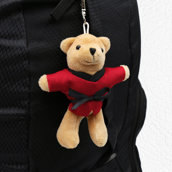 Titanium Taekwondo Bear Keychain Pendant Refrigerator Magnet