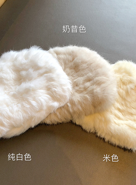 兔毛帽子毛绒帽加厚保暖毛线帽