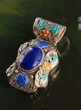 手工花丝镶嵌天然青金石曾经珐琅