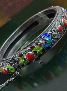 天醉复古925纯银手工时光珐琅