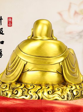 铜弥勒佛像家用佛堂供奉摆件
