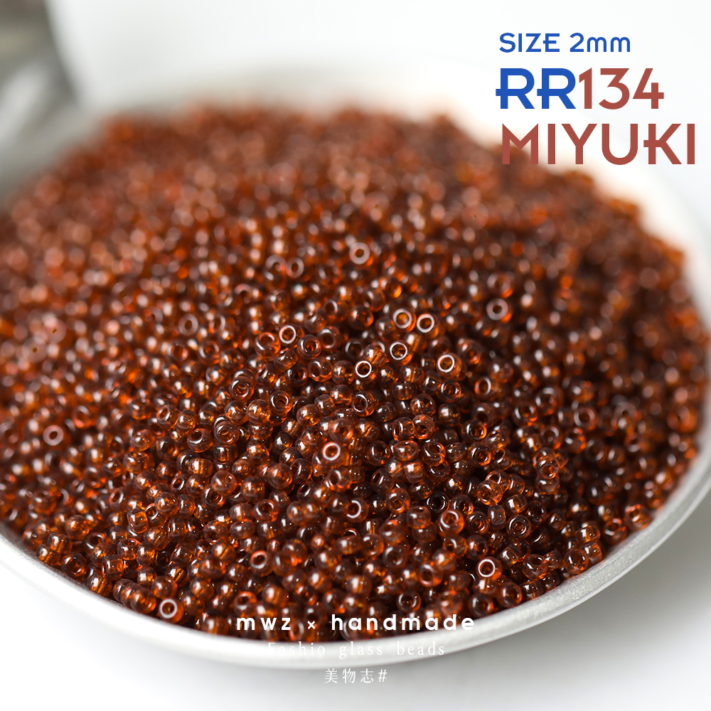 日本进口御幸琥珀色米珠1.5/2/3mm手工DIY串珠手链项链娃衣材料 - 图2