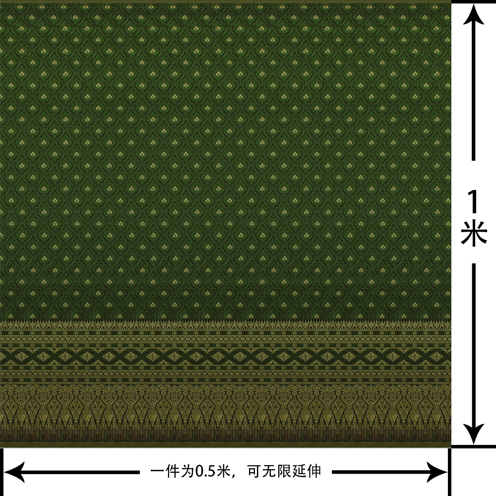 民族风东南亚缅甸泰国傣族提花服装面料筒裙短裙一片裙布料A 家博