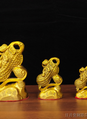 铜花生一生如意早生贵子美好摆件