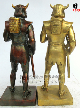 黄铜人文始祖风供奉神像