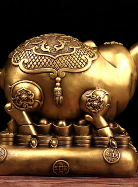 旺财生肖猪存钱罐桌面摆件