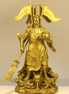 铜招财九龙关公财神中式店铺酒店